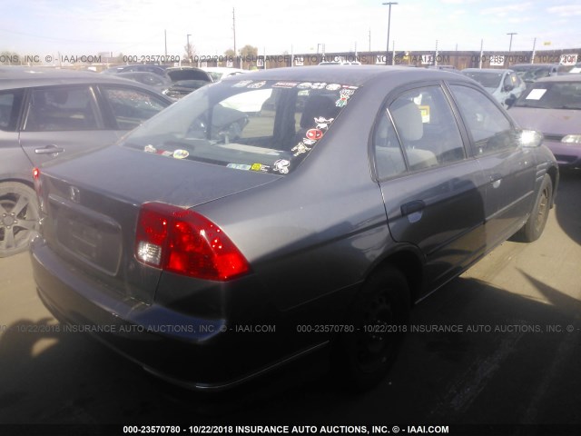 2HGES163X5H600066 - 2005 HONDA CIVIC DX VP SILVER photo 4