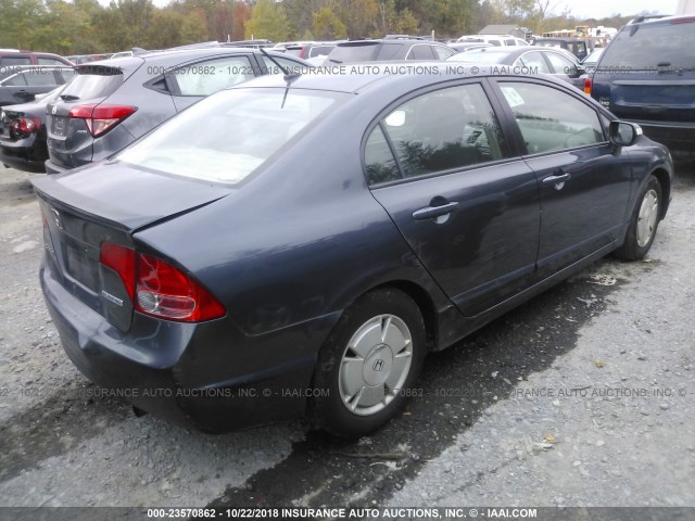 JHMFA36246S013430 - 2006 HONDA CIVIC HYBRID GRAY photo 4