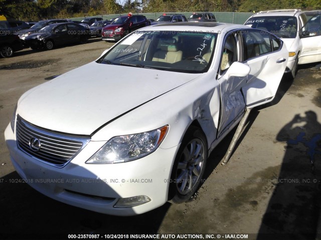 JTHBL46F585059755 - 2008 LEXUS LS 460 WHITE photo 2