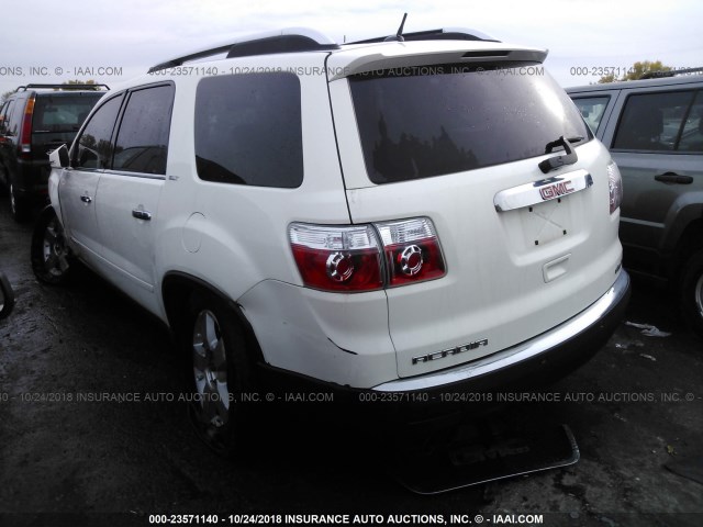 1GKEV23708J262901 - 2008 GMC ACADIA SLT-1 WHITE photo 3