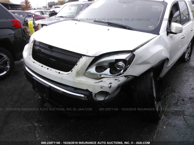 1GKEV23708J262901 - 2008 GMC ACADIA SLT-1 WHITE photo 6