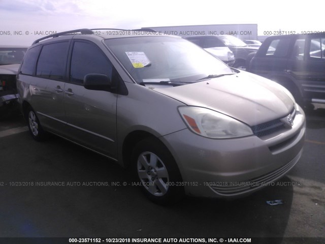 5TDZA23C64S077447 - 2004 TOYOTA SIENNA CE/LE GOLD photo 1