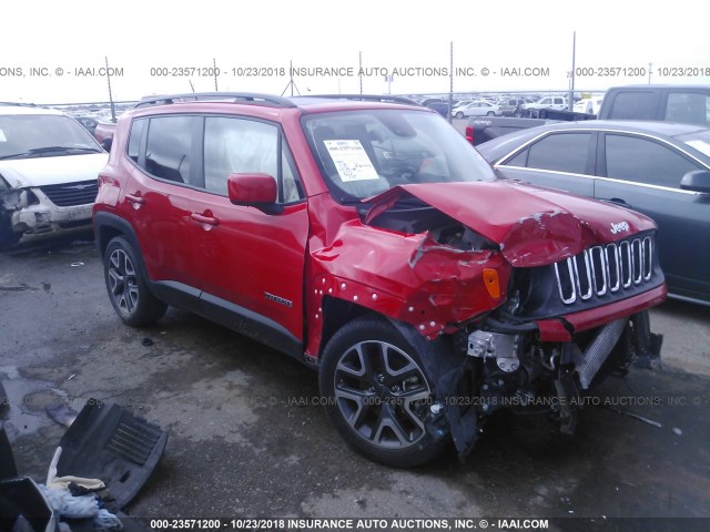 ZACCJABT5GPC48224 - 2016 JEEP RENEGADE LATITUDE RED photo 1