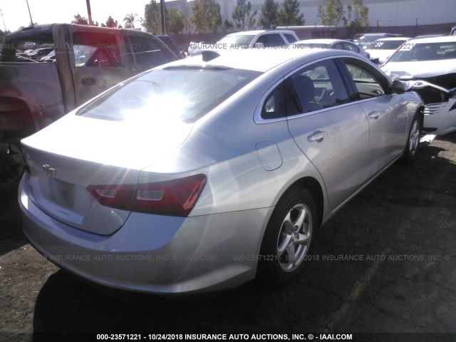 1G1ZB5ST1GF290240 - 2016 CHEVROLET MALIBU LS 银色 照片 4