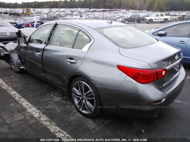 JN1CV7AP6HM640675 - 2017 INFINITI Q50 PREMIUM GRAY photo 3