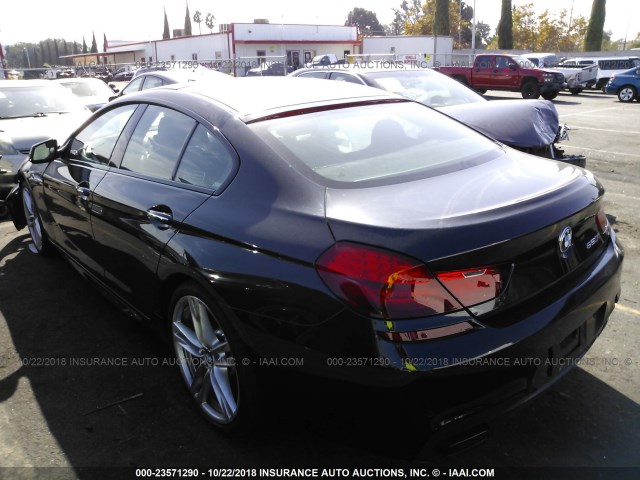 WBA6B2C53FGB99682 - 2015 BMW 650 I/GRAN COUPE BLACK photo 3