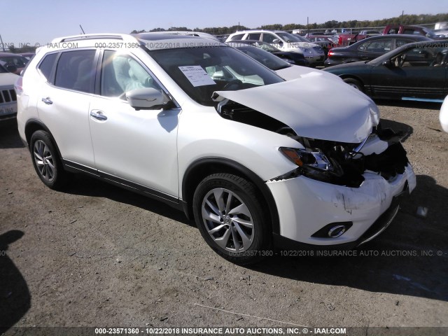 5N1AT2MTXFC860146 - 2015 NISSAN ROGUE S/SL/SV WHITE photo 1