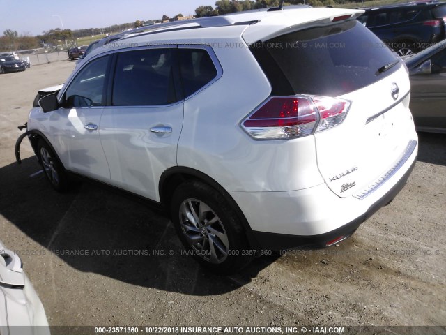 5N1AT2MTXFC860146 - 2015 NISSAN ROGUE S/SL/SV WHITE photo 3