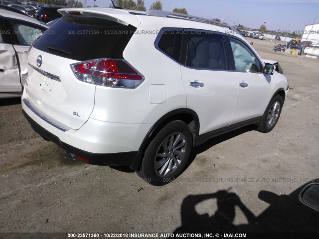 5N1AT2MTXFC860146 - 2015 NISSAN ROGUE S/SL/SV WHITE photo 4