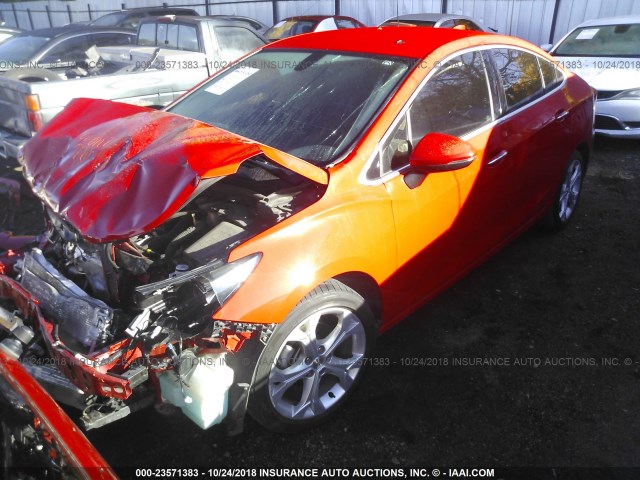 1G1BG5SM9G7302494 - 2016 CHEVROLET CRUZE PREMIER RED photo 2