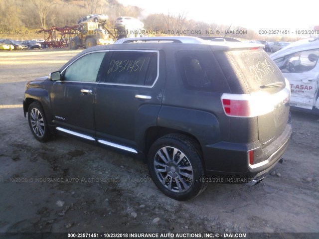 2GKFLVE30H6216388 - 2017 GMC TERRAIN DENALI BLACK photo 3