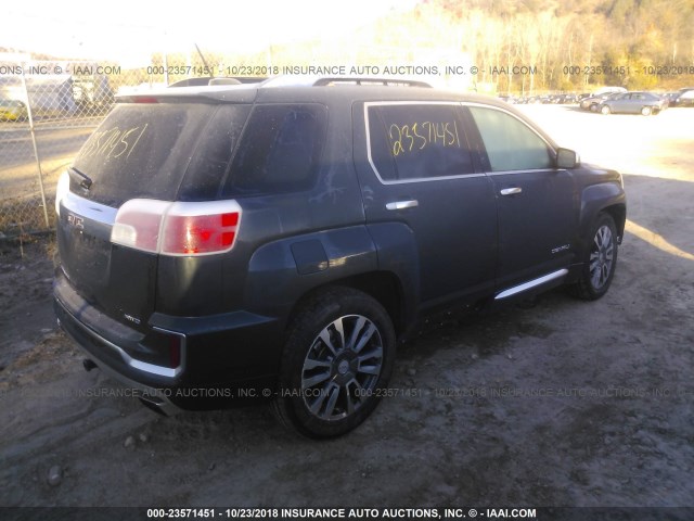 2GKFLVE30H6216388 - 2017 GMC TERRAIN DENALI BLACK photo 4