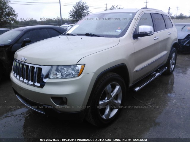 1J4RS6GGXBC588377 - 2011 JEEP GRAND CHEROKEE OVERLAND BEIGE photo 2