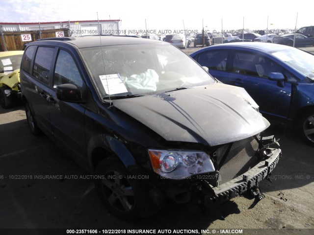 2C4RDGCG2CR352827 - 2012 DODGE GRAND CARAVAN SXT BLACK photo 1