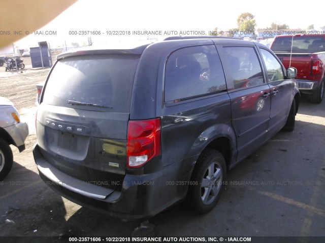 2C4RDGCG2CR352827 - 2012 DODGE GRAND CARAVAN SXT BLACK photo 4