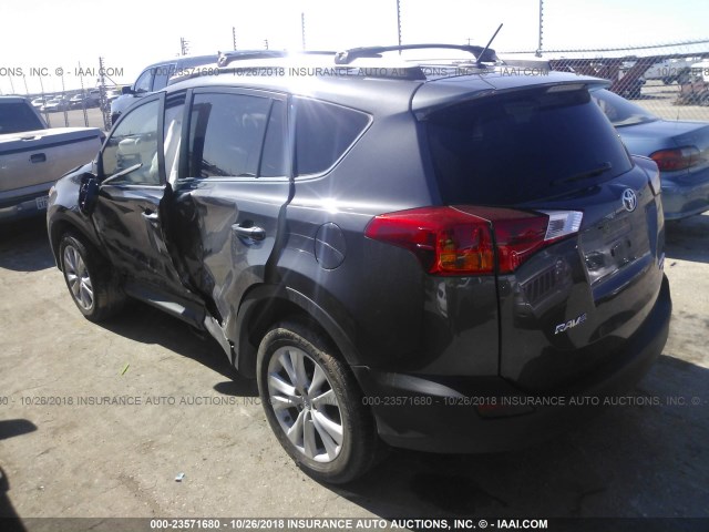 2T3DFREV1FW402803 - 2015 TOYOTA RAV4 LIMITED GRAY photo 3