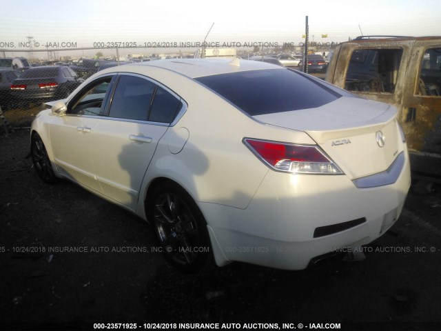 19UUA96519A006100 - 2009 ACURA TL WHITE photo 3