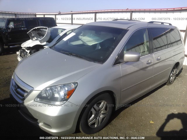 5FNRL38706B419039 - 2006 HONDA ODYSSEY EXL SILVER photo 2