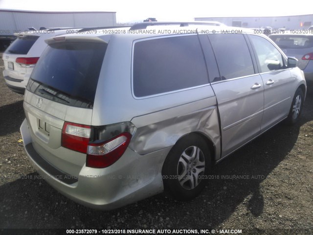 5FNRL38706B419039 - 2006 HONDA ODYSSEY EXL SILVER photo 4