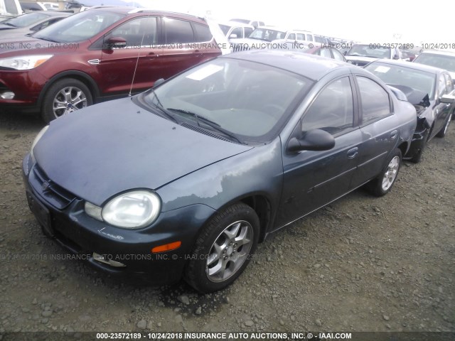 1B3ES56C72D591911 - 2002 DODGE NEON ES BLUE photo 2