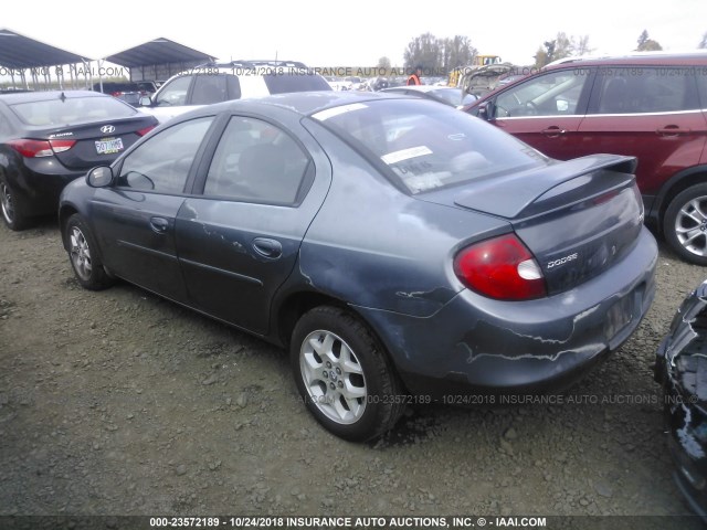 1B3ES56C72D591911 - 2002 DODGE NEON ES BLUE photo 3