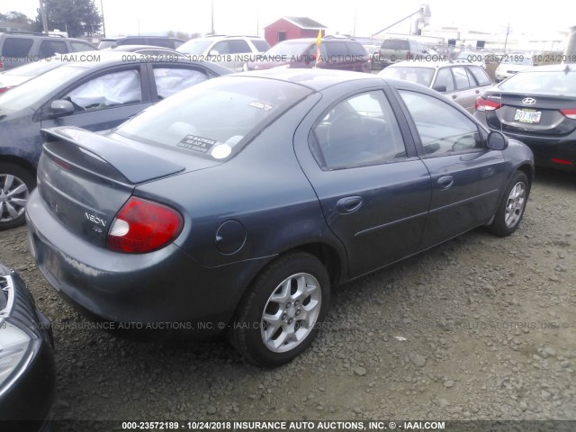 1B3ES56C72D591911 - 2002 DODGE NEON ES BLUE photo 4