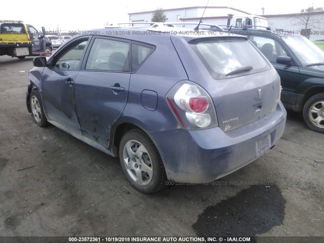 5Y2SP67829Z405501 - 2009 PONTIAC VIBE BLUE photo 3