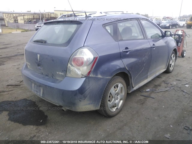 5Y2SP67829Z405501 - 2009 PONTIAC VIBE BLUE photo 4