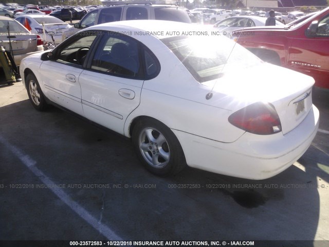 1FAFP55U82A164159 - 2002 FORD TAURUS SES WHITE photo 3