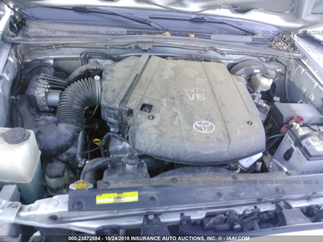 3TMJU4GN6BM122119 - 2011 TOYOTA TACOMA DOUBLE CAB PRERUNNER SILVER photo 10