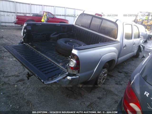 3TMJU4GN6BM122119 - 2011 TOYOTA TACOMA DOUBLE CAB PRERUNNER SILVER photo 4