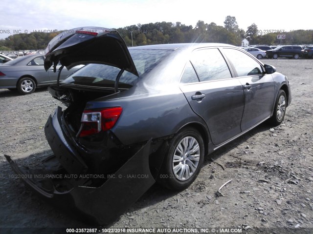 4T4BF1FK9DR307026 - 2013 TOYOTA CAMRY L/SE/LE/XLE GRAY photo 4