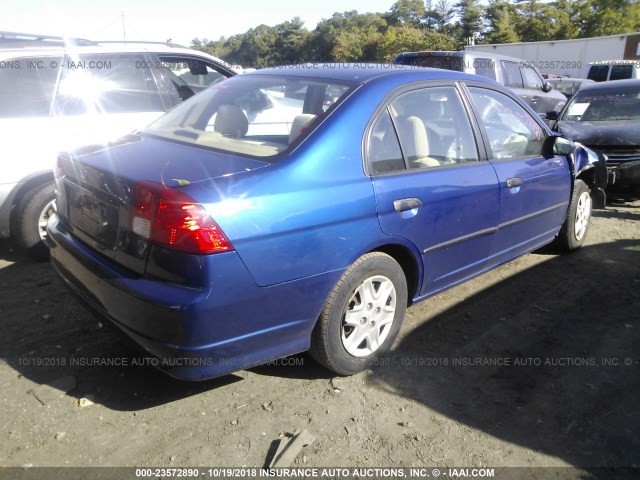 2HGES16355H546188 - 2005 HONDA CIVIC DX VP Mavi foto 4