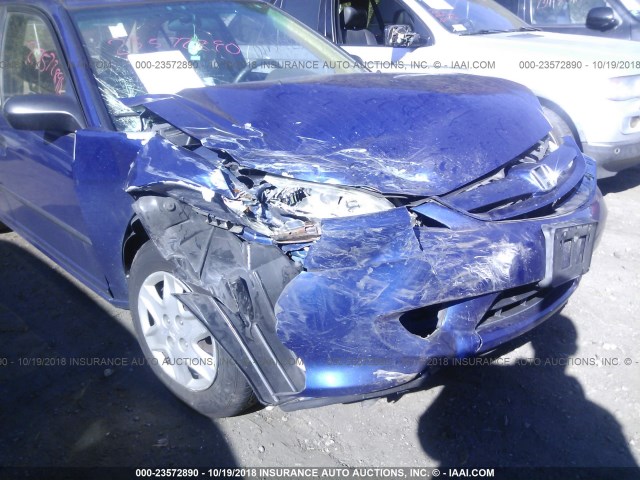 2HGES16355H546188 - 2005 HONDA CIVIC DX VP Mavi foto 6