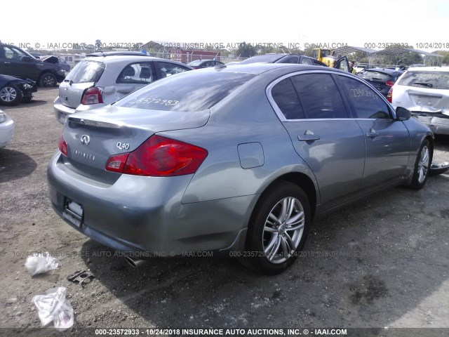 JN1CV6AP4FM500454 - 2015 INFINITI Q40 GRAY photo 4