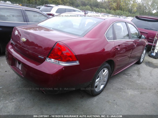 2G1WB5E31F1128354 - 2015 CHEVROLET IMPALA LIMITED LT RED photo 4