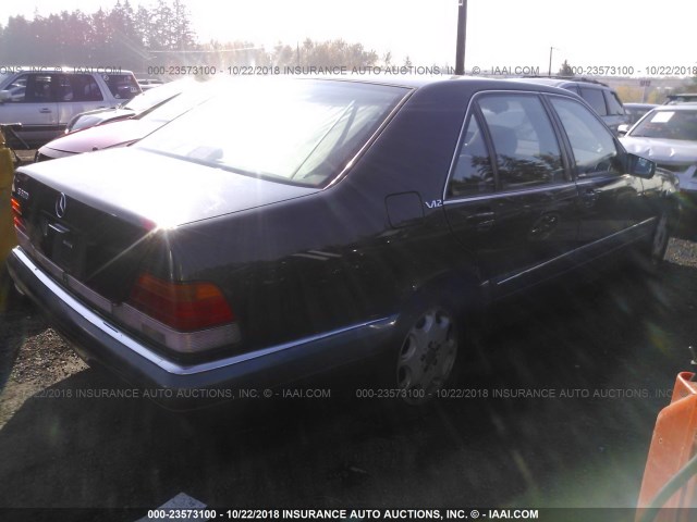 WDBGA57E7TA318432 - 1996 MERCEDES-BENZ S 600 BLACK photo 4