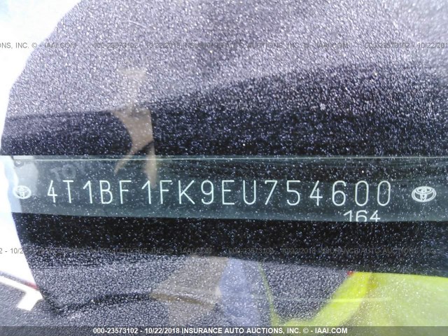 4T1BF1FK9EU754600 - 2014 TOYOTA CAMRY L/SE/LE/XLE Qara foto 9