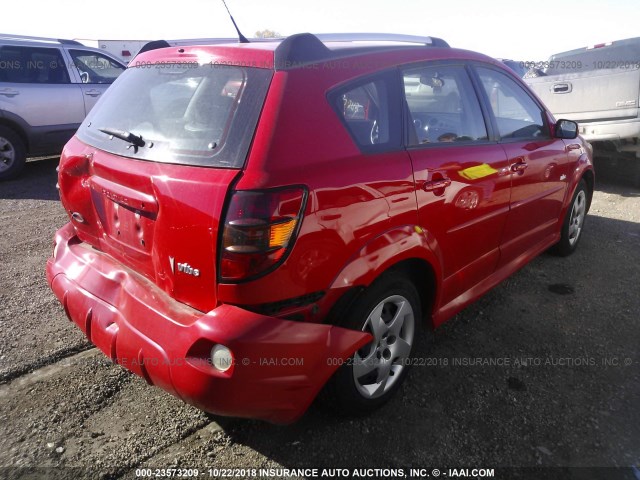 5Y2SL65826Z412183 - 2006 PONTIAC VIBE RED photo 4