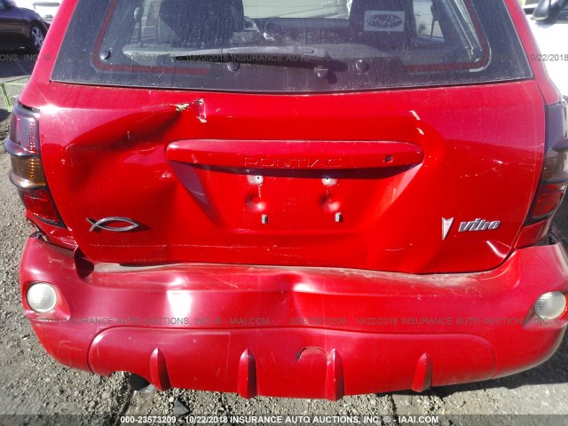 5Y2SL65826Z412183 - 2006 PONTIAC VIBE RED photo 6