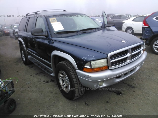 1B4HS58Z62F218311 - 2002 DODGE DURANGO SLT PLUS BLUE photo 1