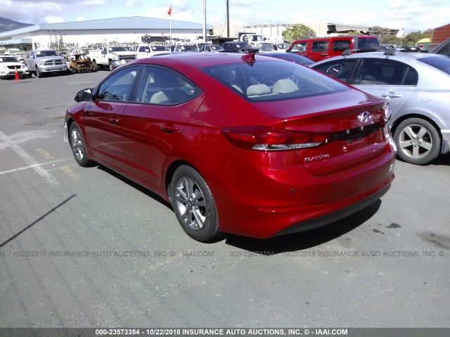 5NPD84LF1HH037848 - 2017 HYUNDAI ELANTRA SE/VALUE/LIMITED RED photo 3