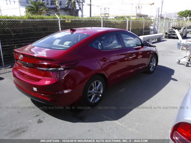 5NPD84LF1HH037848 - 2017 HYUNDAI ELANTRA SE/VALUE/LIMITED RED photo 4