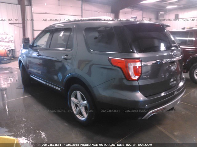 1FM5K8D81GGA97785 - 2016 FORD EXPLORER XLT GRAY photo 3