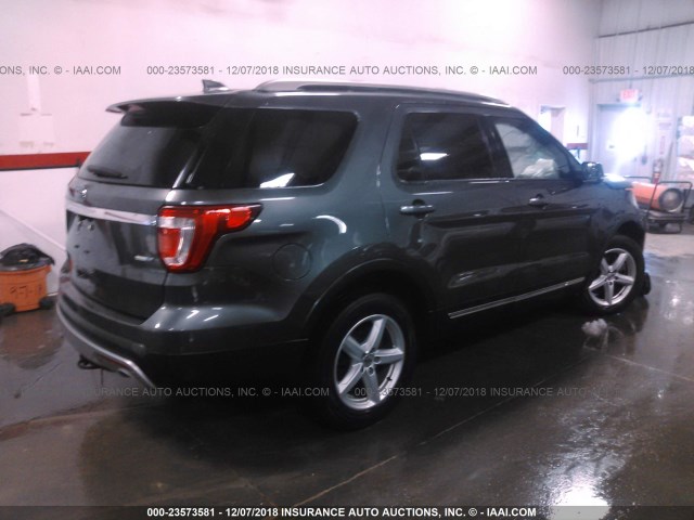 1FM5K8D81GGA97785 - 2016 FORD EXPLORER XLT GRAY photo 4