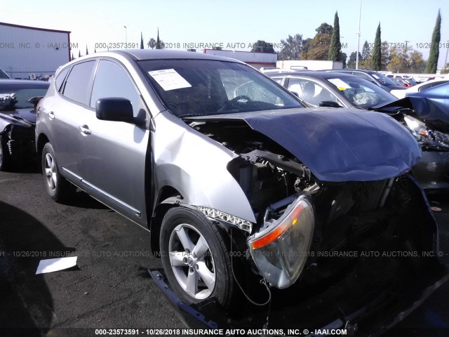 JN8AS5MT8CW614185 - 2012 NISSAN ROGUE S/SV GRAY photo 1