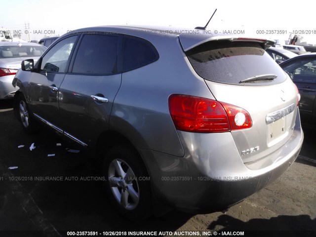 JN8AS5MT8CW614185 - 2012 NISSAN ROGUE S/SV GRAY photo 3