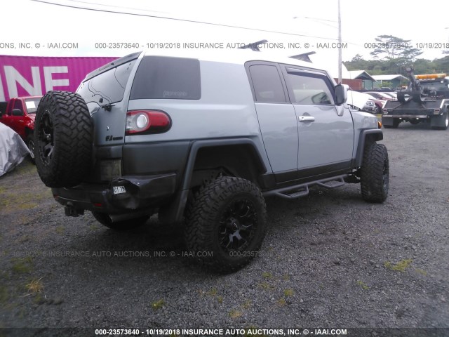 JTEBU4BF7EK185662 - 2014 TOYOTA FJ CRUISER Pewter photo 4