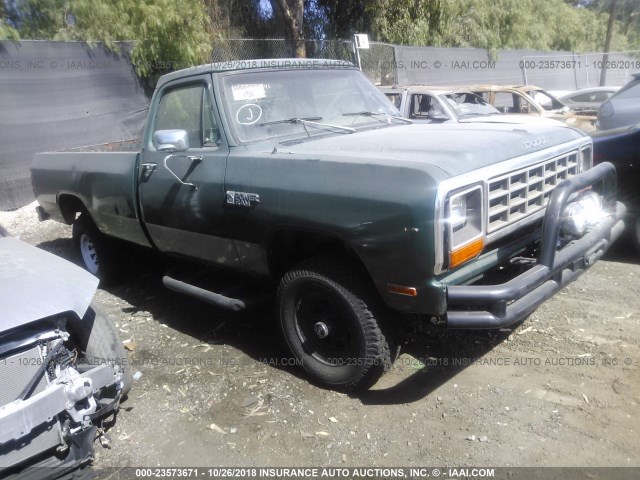 1B7HW14R0CS230856 - 1982 DODGE W-SERIES W150 GREEN photo 1