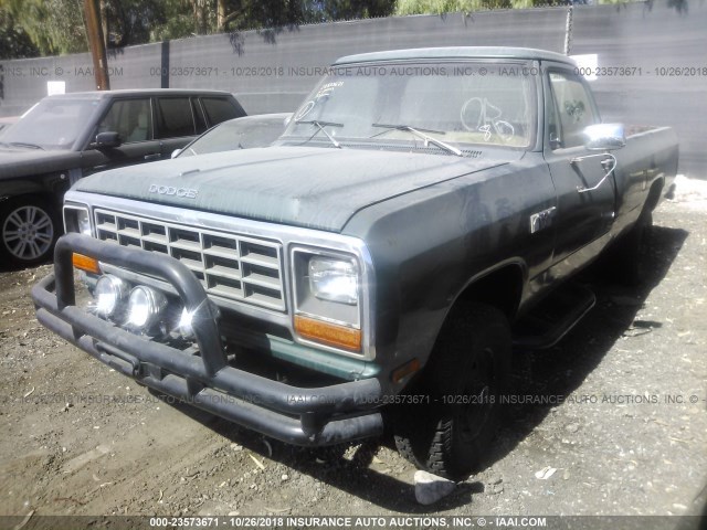 1B7HW14R0CS230856 - 1982 DODGE W-SERIES W150 GREEN photo 2